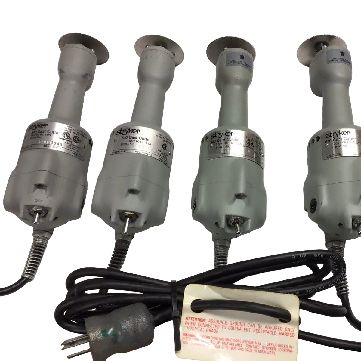 Rebuilt refurbished Stryker 840 Cast Saw Cutter Long Cord
