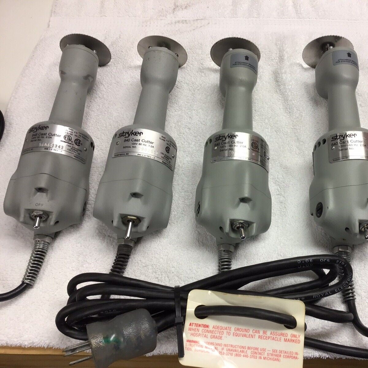 Stryker 840 Cast Saw Cutter Long Cord - Rebuilt - OrthoTape.com