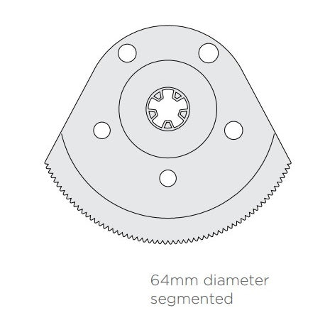 DeSoutter 19730 Zirconium Nitride Coated Segmented Blade 64mm (5 pack blades) - OrthoTape.com