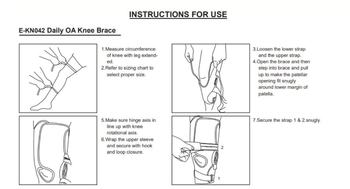 E-KN042 Daily Osteoarthritis OA Unloader Knee Brace Arthritis Pain Relief - OrthoTape.com