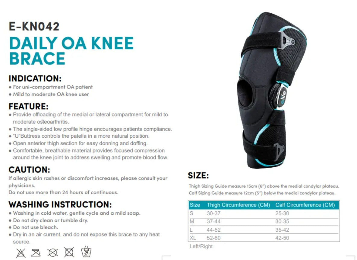 E-KN042 Daily Osteoarthritis OA Unloader Knee Brace Arthritis Pain Relief - OrthoTape.com