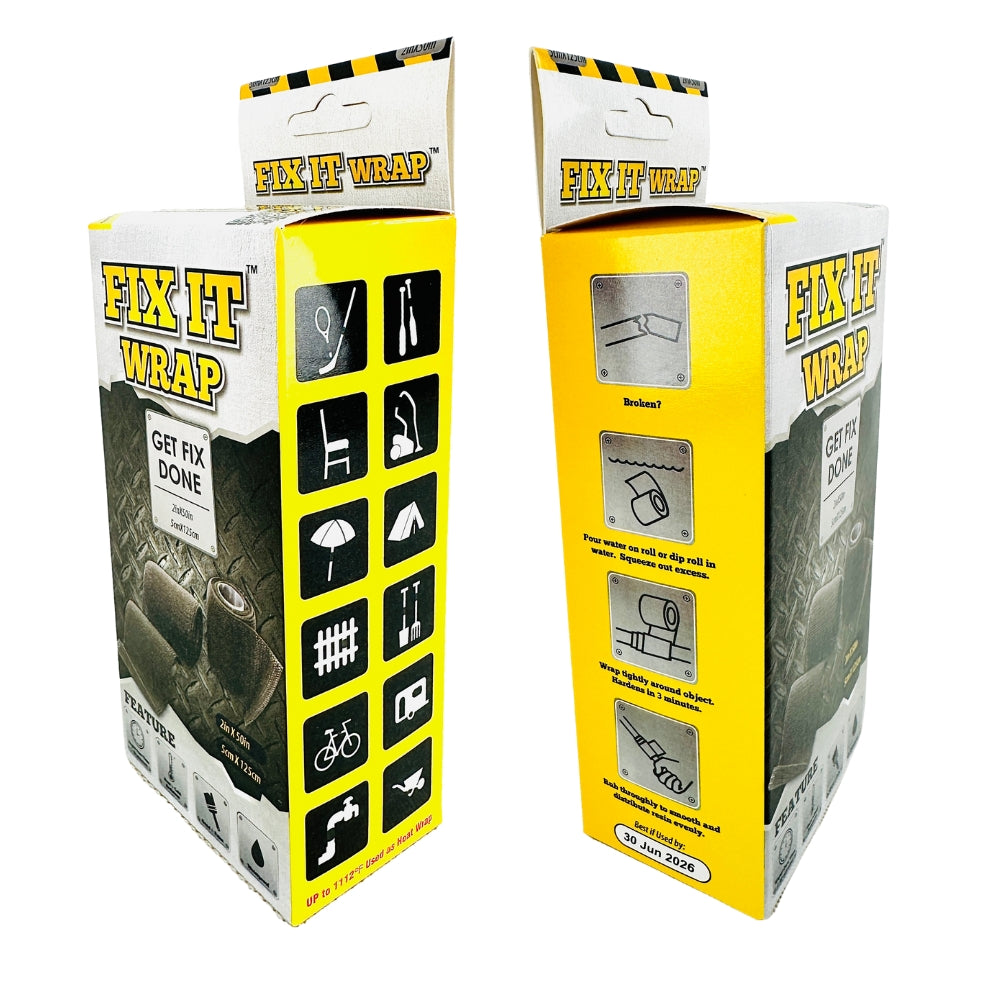 Fix It Wrap 2 PACK Strong Fiber Weld Fix Repair Tape and Heat Exhaust Wrap | 2 INCH X 60 in| 2-PACK - OrthoTape.com