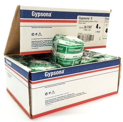 Gypsona S Plaster of Paris Bandages 4 In x 5 Yrd - 12 Rolls - OrthoTape.com