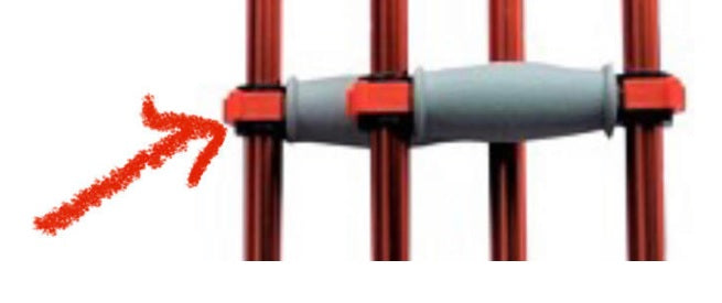 L & R Crutch Pegs / Clips for OrthoTape crutches - OrthoTape.com