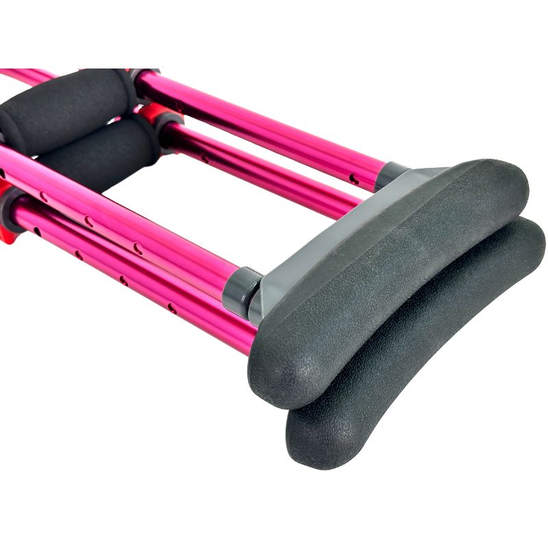 Hot Pink Crutches for Adults and Kids Underarm Aluminum Crutch - 1 PAIR - OrthoStix - OrthoTape.com