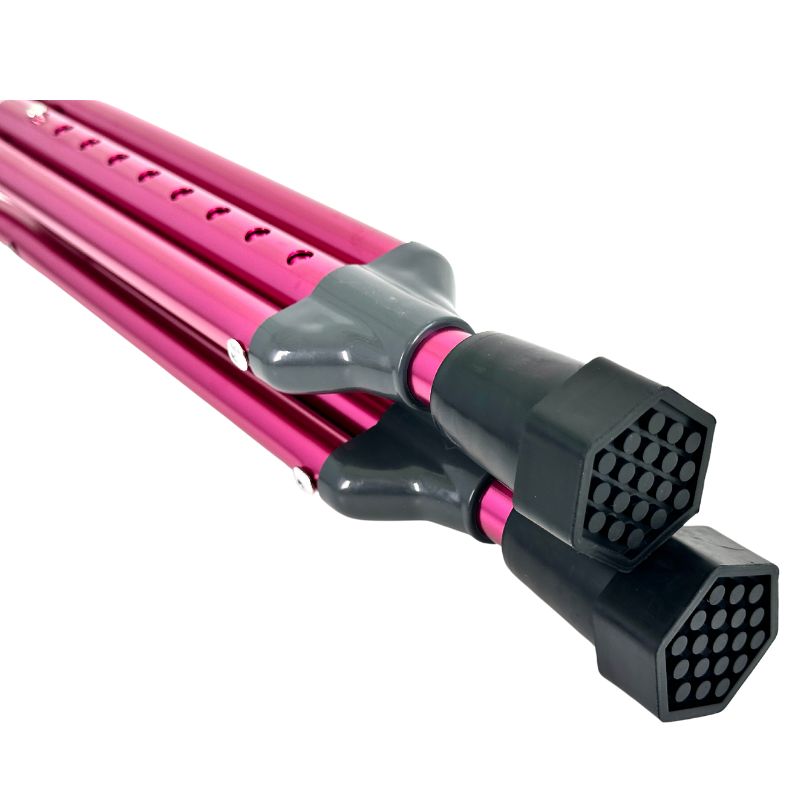 Hot Pink Crutches for Adults and Kids Underarm Aluminum Crutch - 1 PAIR - OrthoStix - OrthoTape.com