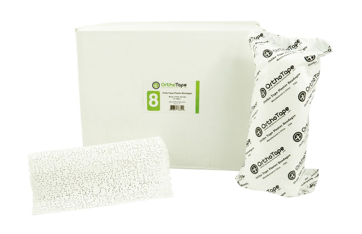 OrthoTape Plaster Bandage | Plaster of Paris gauze wrap |8 Inch x 5 YRD|-10 ROLL - OrthoTape.com