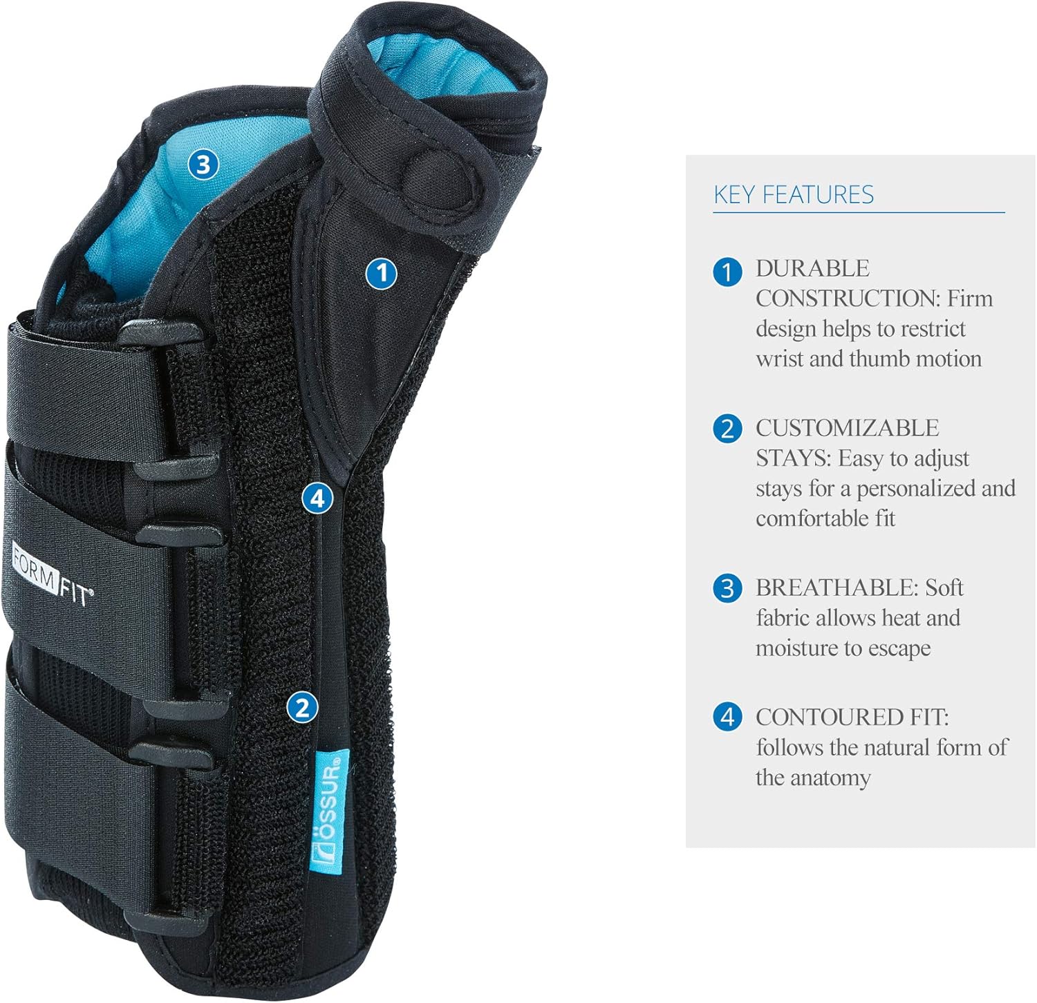 Ossur Formfit Thumb Spica Splint - OrthoTape.com