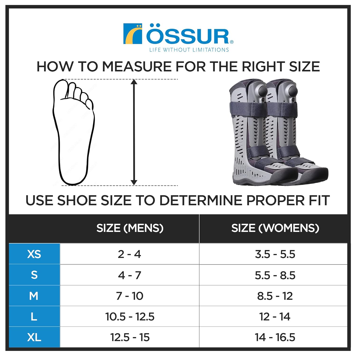 Ossur Rebound Air Medical Cam Walking Boot |Tall High Top | - OrthoTape.com