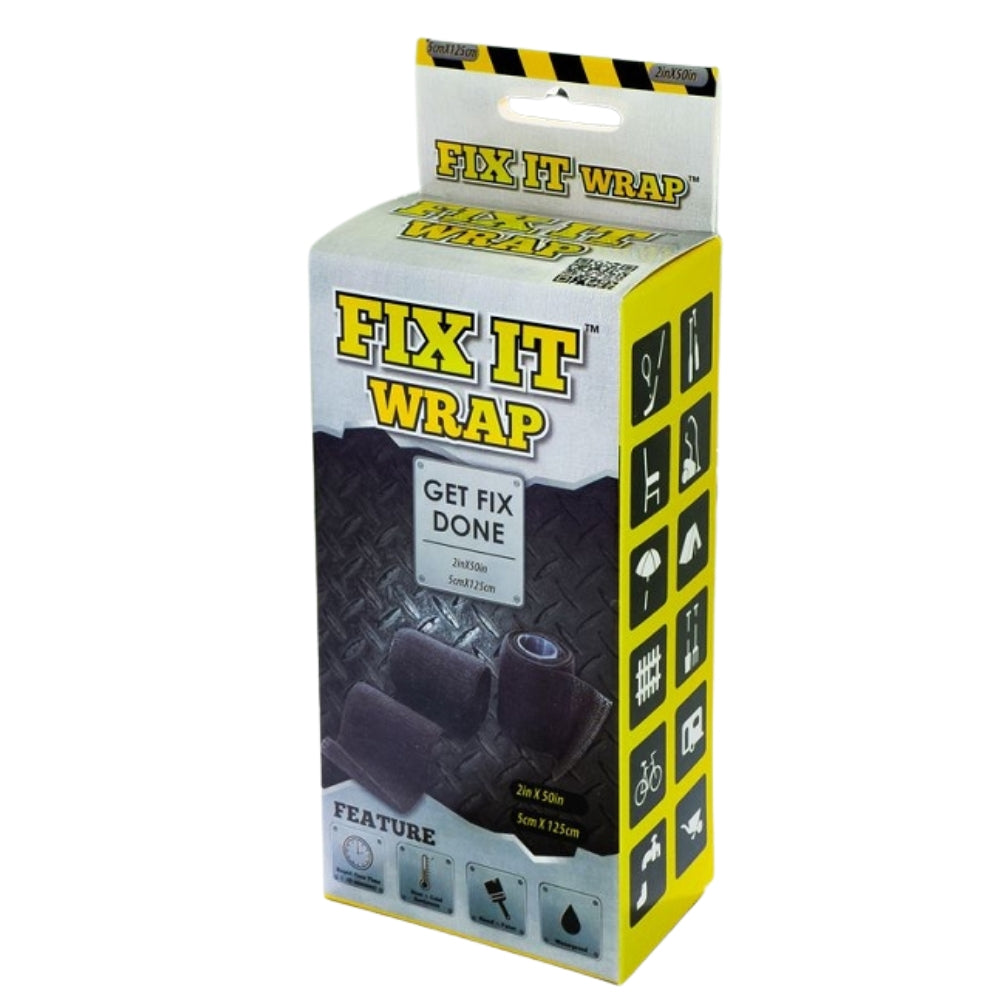 Fix It Wrap Strong Fiber Weld Fix Repair Tape and Heat Exhaust Wrap|2 INCH X 60 in| 2-PACK