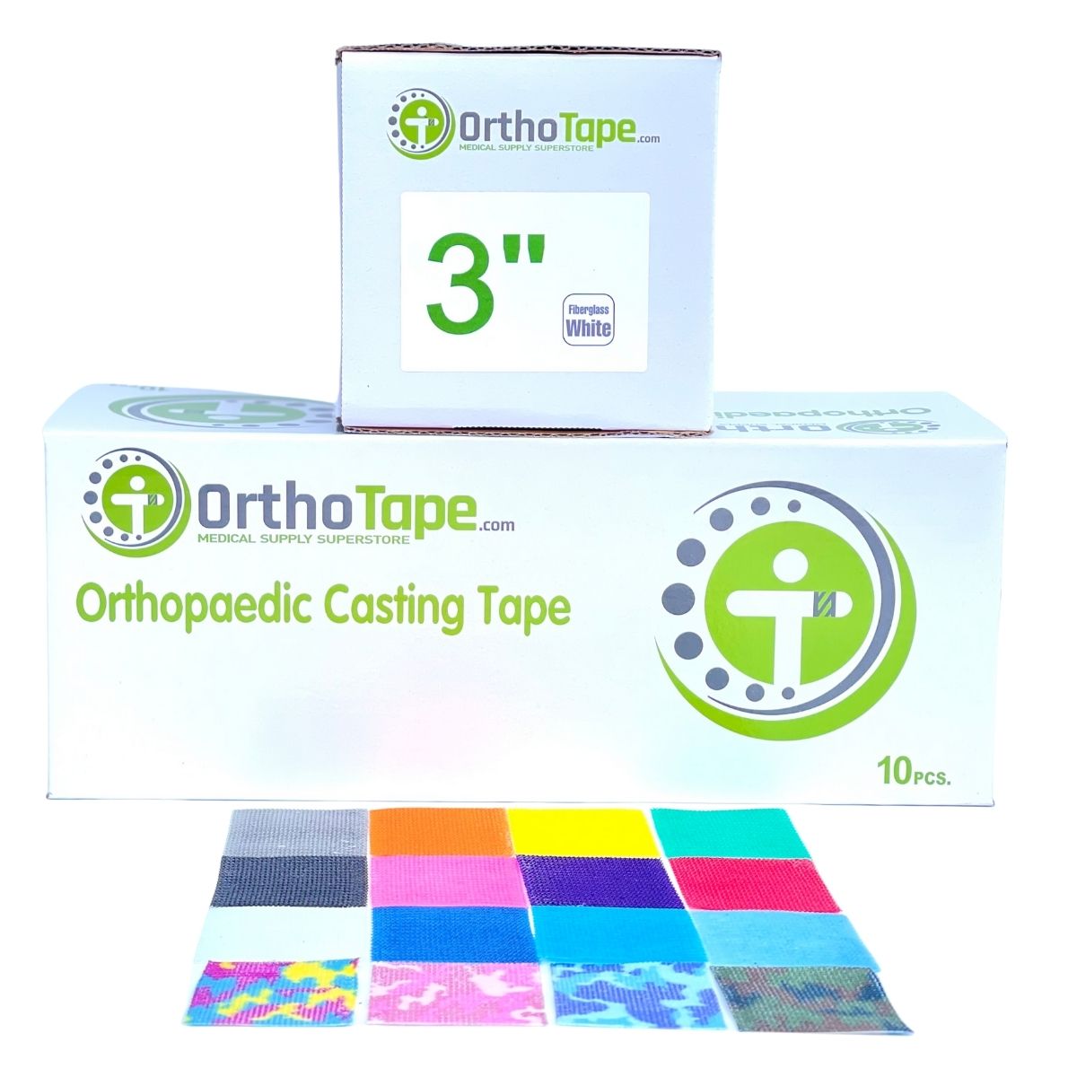 OrthoTape Premium Fiberglass Cast Tape |3 INCH - 10 ROLL BOX|