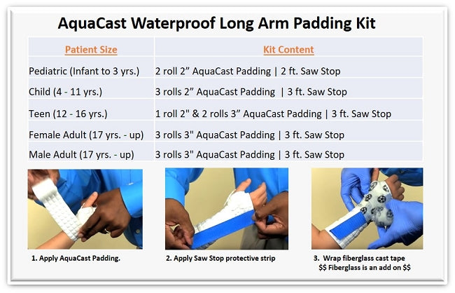 AQUACAST Waterproof Long Arm Cast Cast Kit