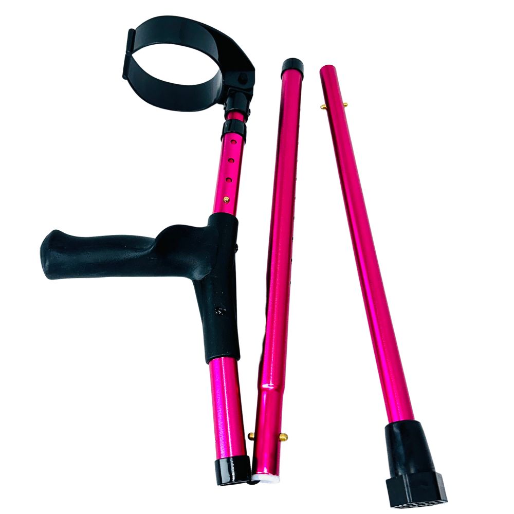 OrthoStix Foldable Full Cuff Forearm Crutches |Adult 4 Inch Full Cuff |- PAIR