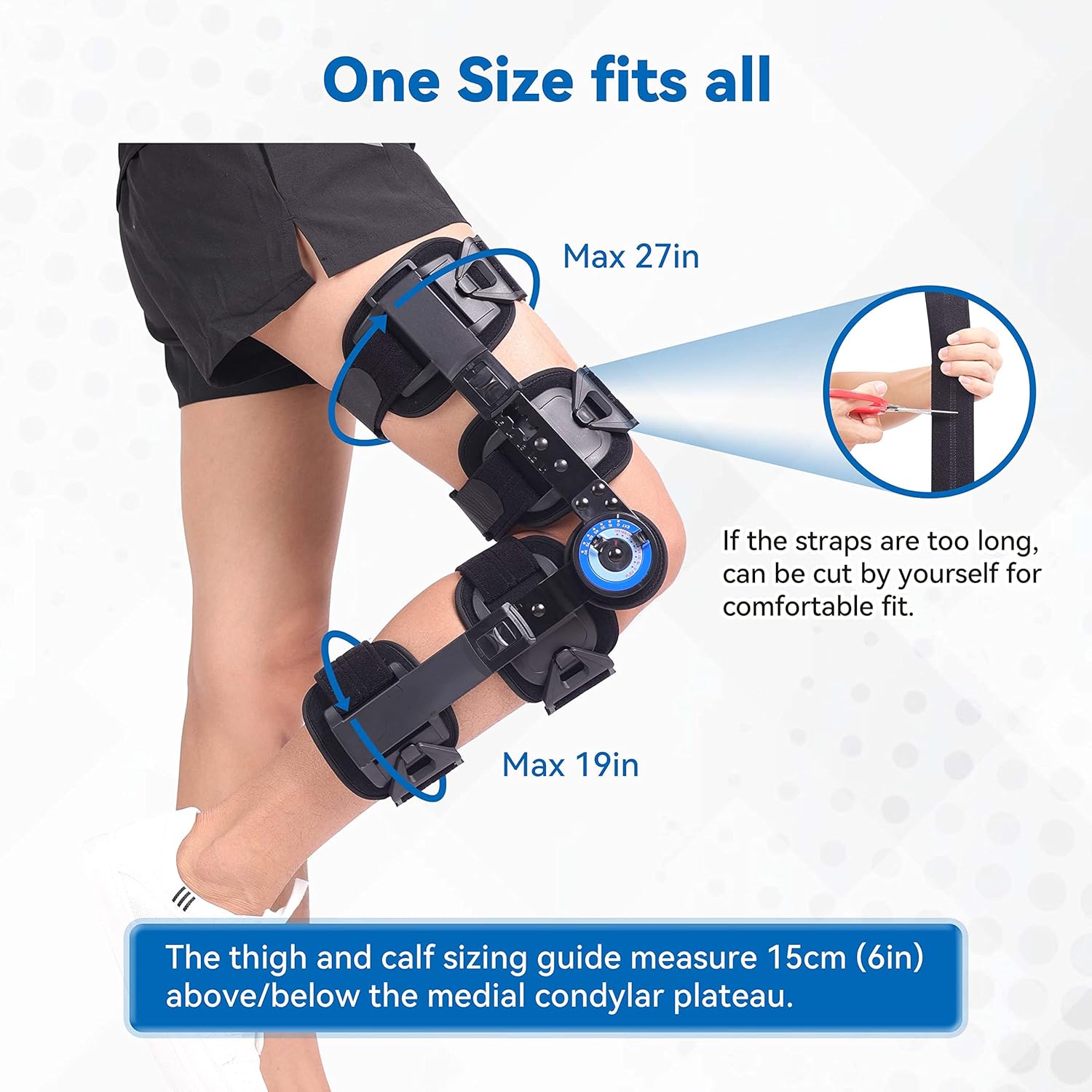 Hinged Knee Brace | Knee Immobilizer ROM Adjustable | Post Op - eLife