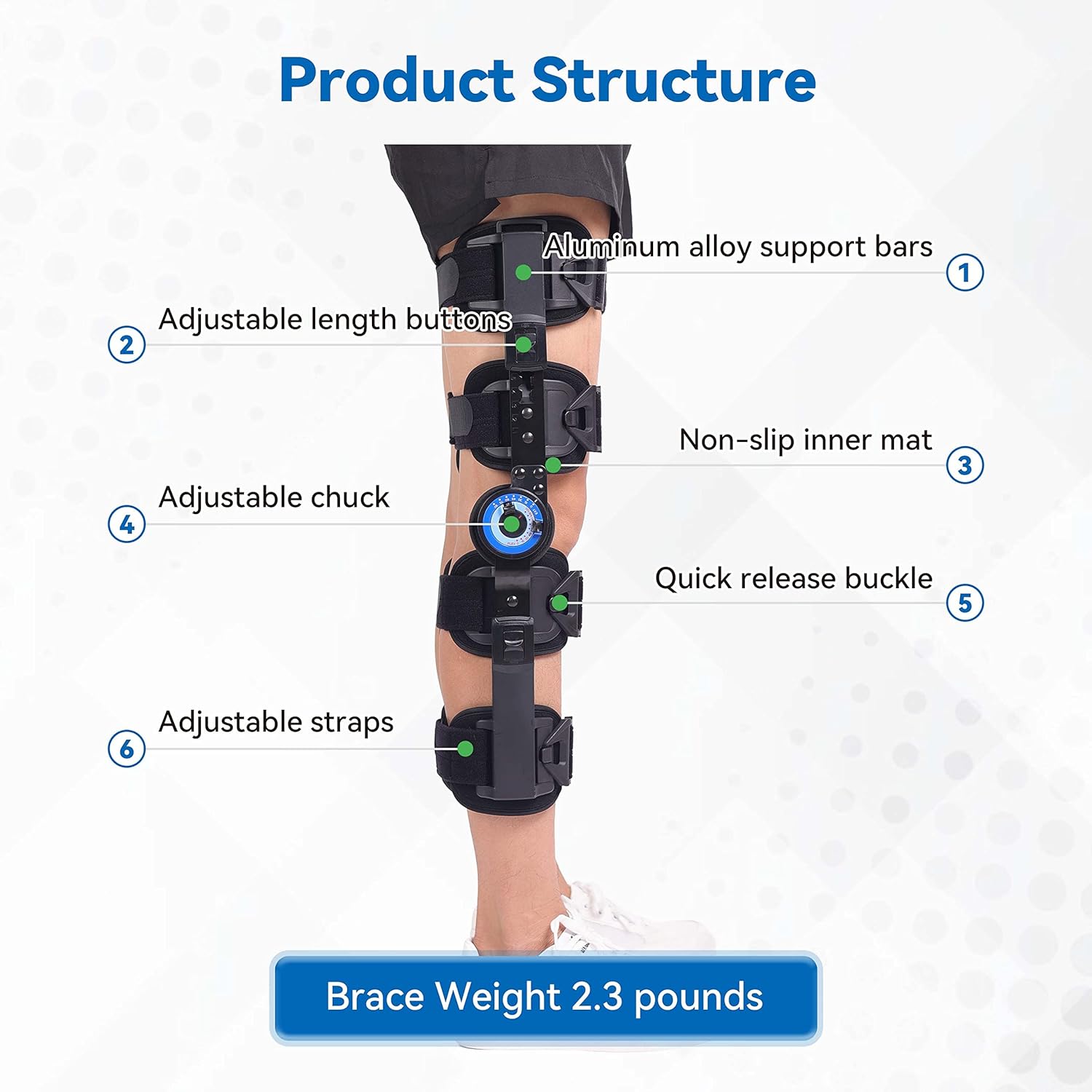 Hinged Knee Brace | Knee Immobilizer ROM Adjustable | Post Op - eLife