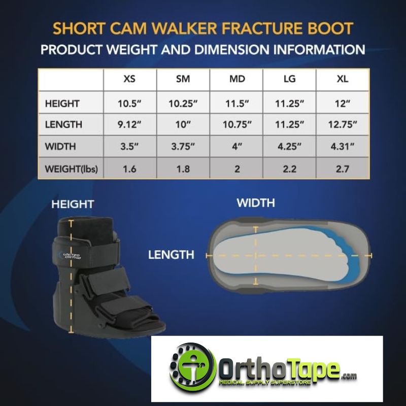 Fracture Foot Brace Walking Boot  | SHORT Non Inflated | -eLife