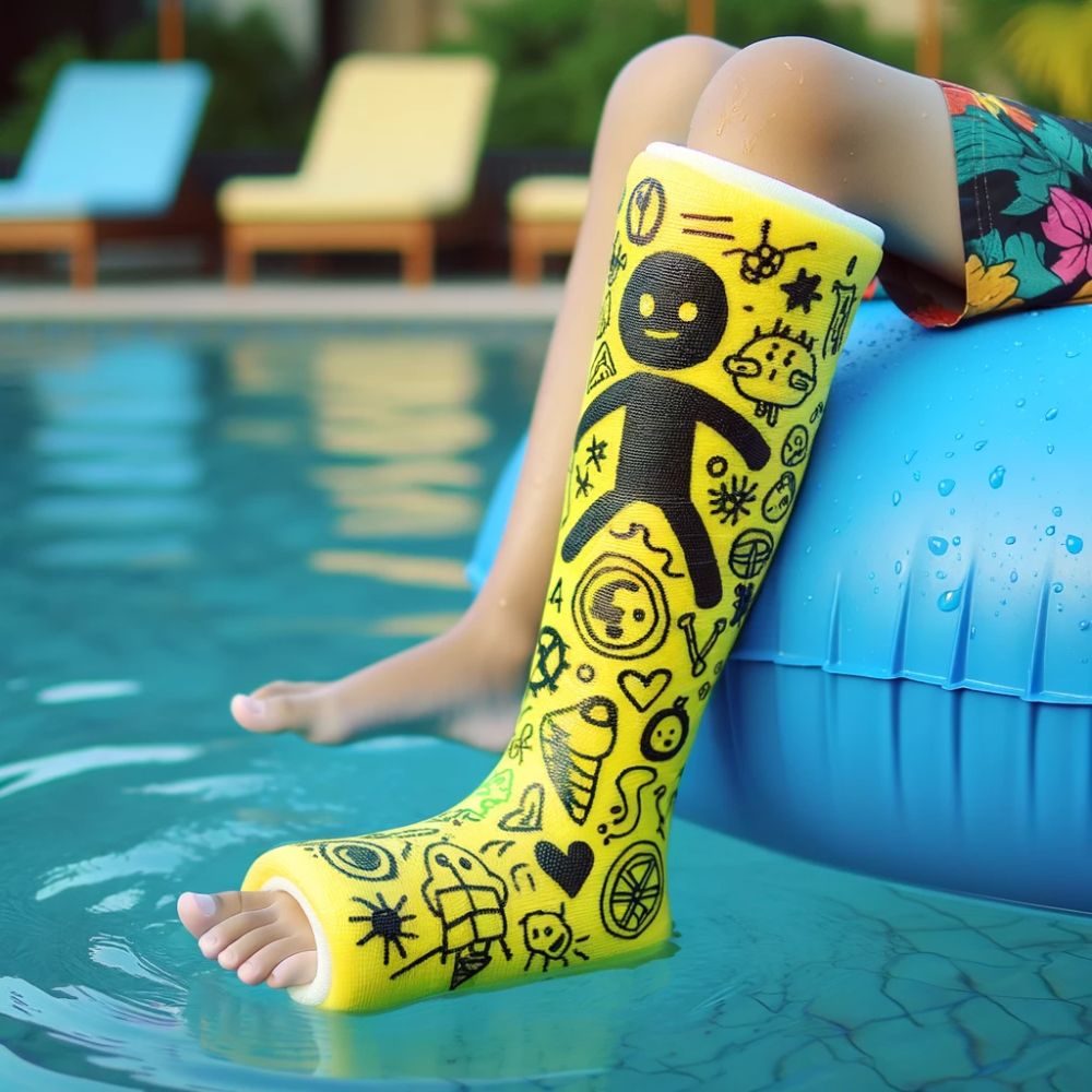 Waterproof Cast | Short Leg Cast Kit - OrthoH20 - OrthoTape.com