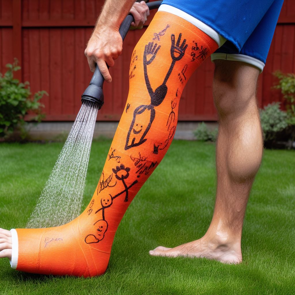 Waterproof Cast | Long Leg Cast Kit - OrthoH20 - OrthoTape.com