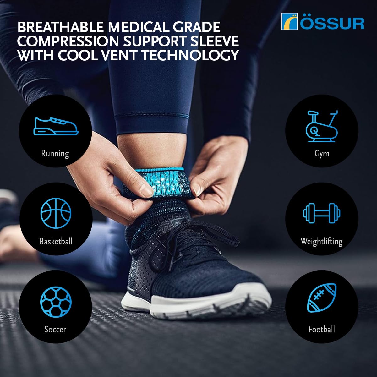 Ossur Formfit Pro Ankle Compression Sleeve Support Brace
