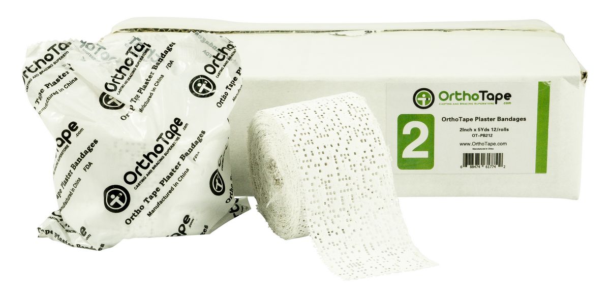 OrthoTape Plaster Cloth Bandages |2 INCH X 5 YRD|-24 ROLLS