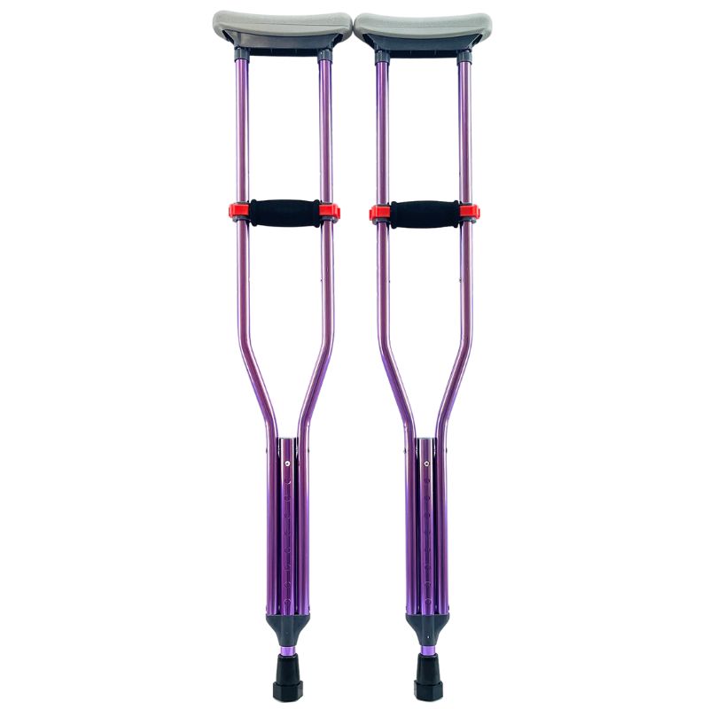 OrthoStix Underarm Aluminum Crutches for Adults and Kids |PURPLE - 1 PAIR|