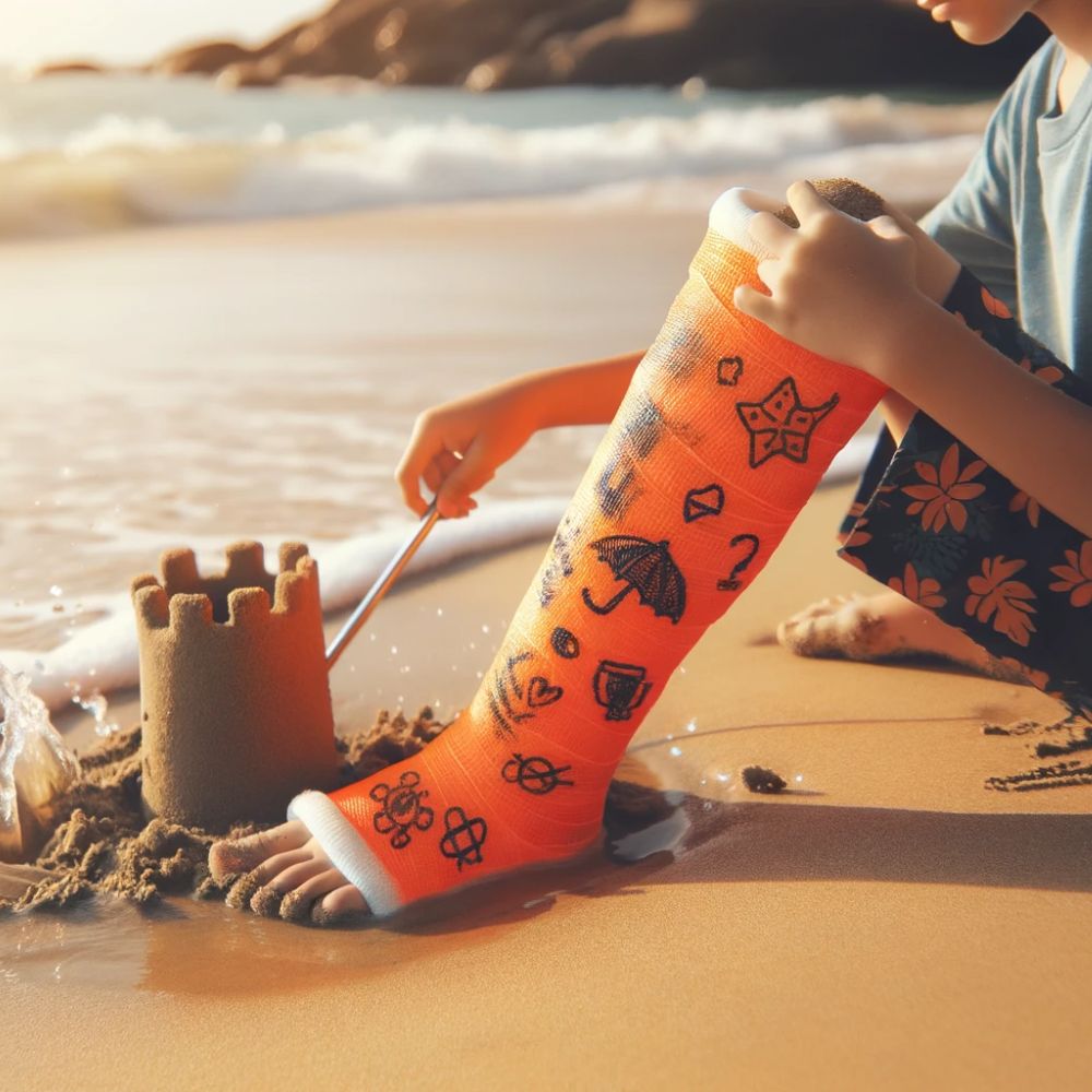 Waterproof Cast | Short Leg Cast Kit - OrthoH20 - OrthoTape.com