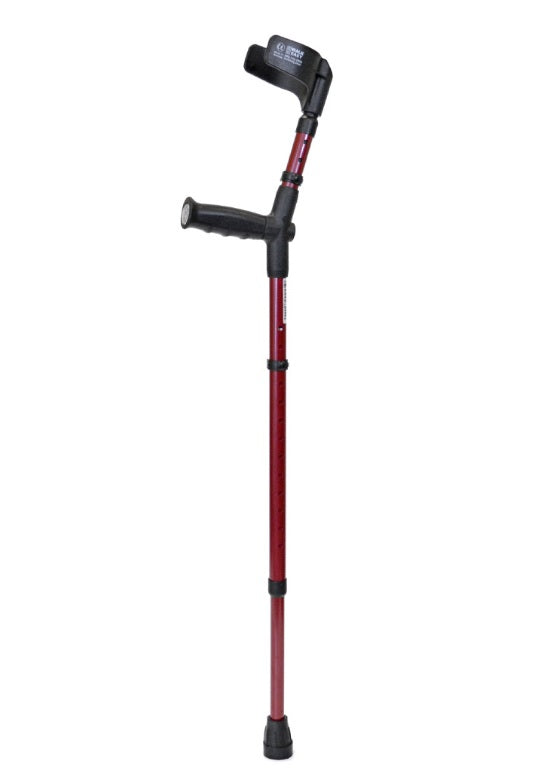 Walk Easy Model 484 adult forearm crutch with open half cuff and adjustable handgrip
